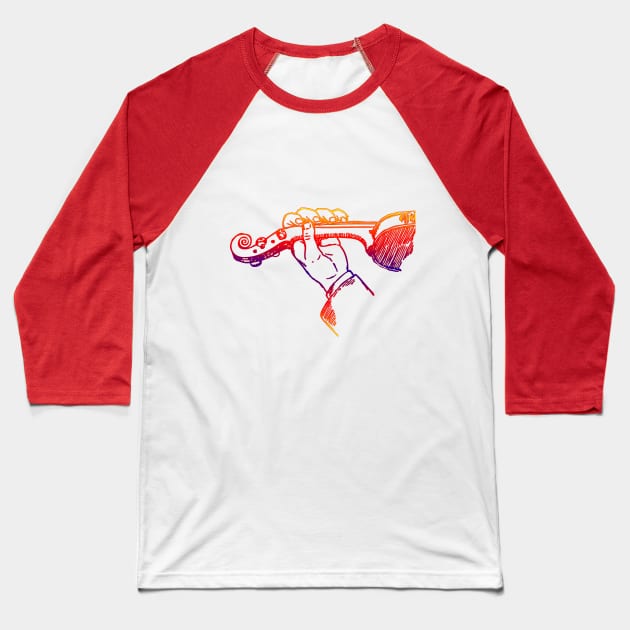 Colour Violin Baseball T-Shirt by axtellmusic